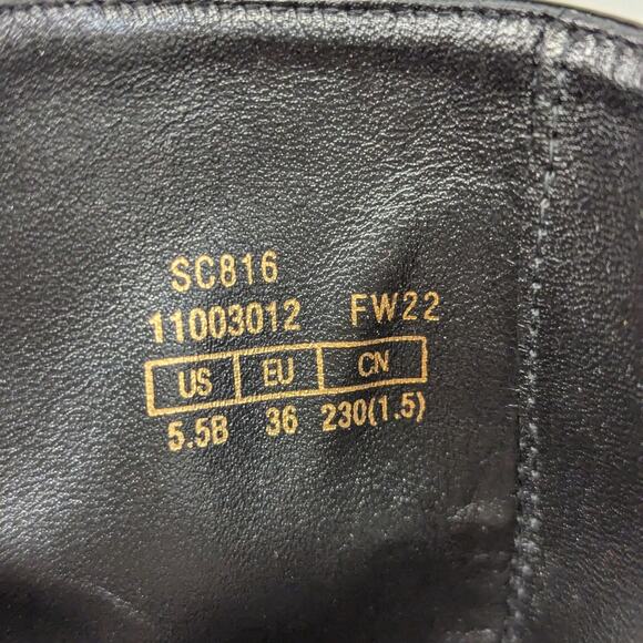 new 5.5 Stuart Weitzman Lucite 105mm Ankle Boots - Black pointed toe clear heel - Picture 9 of 12